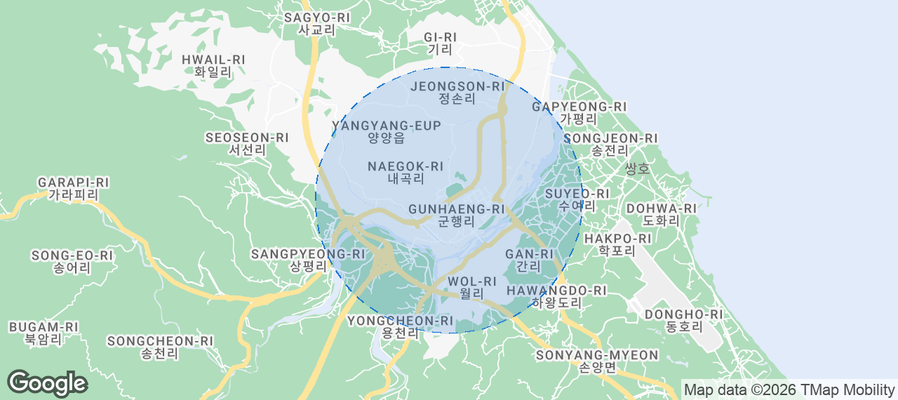 Yangyang Airbnb map